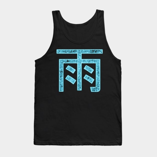 Neon Rain Kanji Tank Top by findingNull